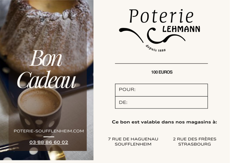 Bon cadeau d'une valeur de 100 €