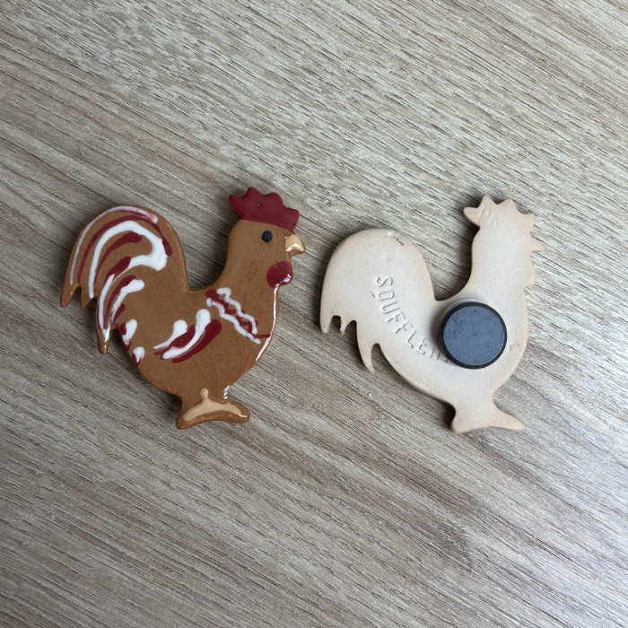 Magnets coq caramel