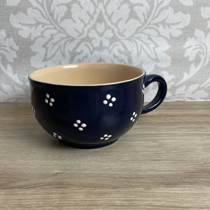 Tasse bleu points